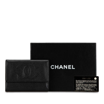Chanel Caviar Skin Tri-Fold Wallet