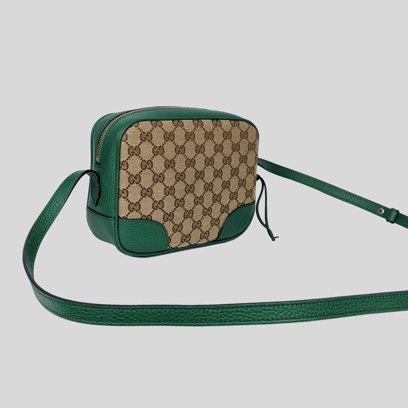 Gucci Canvas Supreme Camera Bag Emerald Green