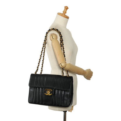 Chanel Caviar Mademoiselle Double Chain Shoulder Bag