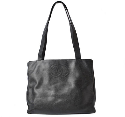 Chanel Caviar Skin Shoulder/ Tote Bag Black
