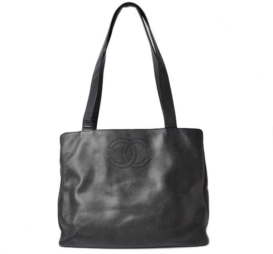 Chanel Caviar Skin Shoulder/ Tote Bag Black