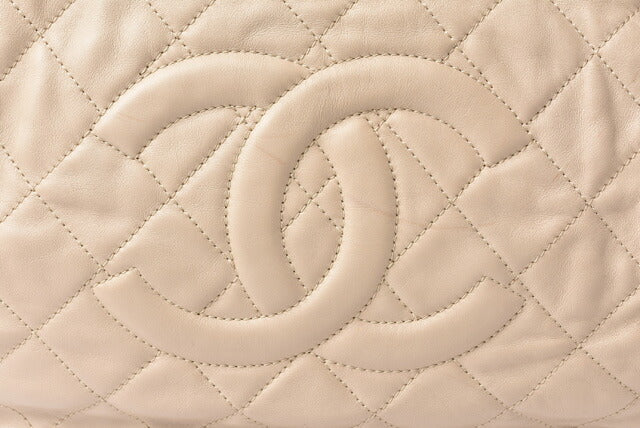 Chanel 2way Leather Tote/Shoulder Bag Chain Coco Mark Quilted