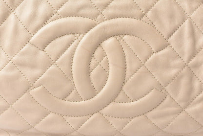 Chanel 2way Leather Tote/Shoulder Bag Chain Coco Mark Quilted