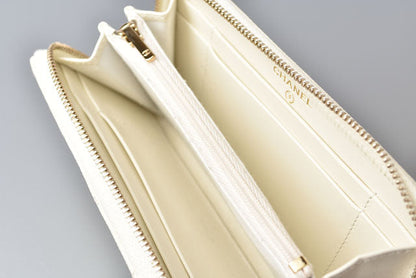 Chanel Caviar Skin Round Zipper Medium Wallet