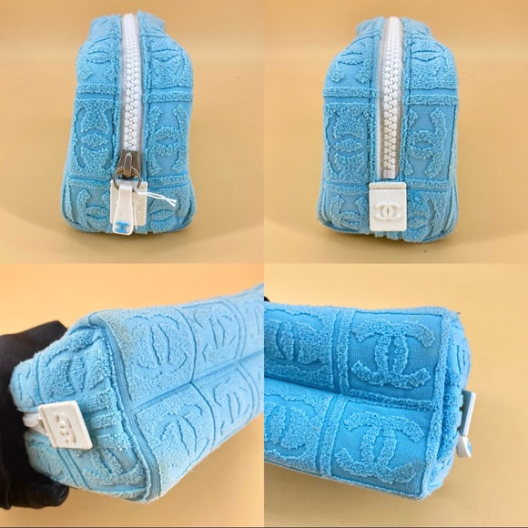 CHANEL Towel texture small pochette