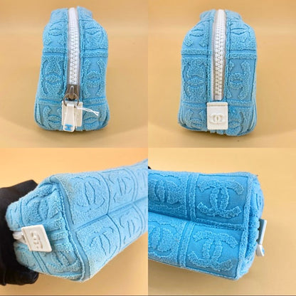 CHANEL Towel texture small pochette