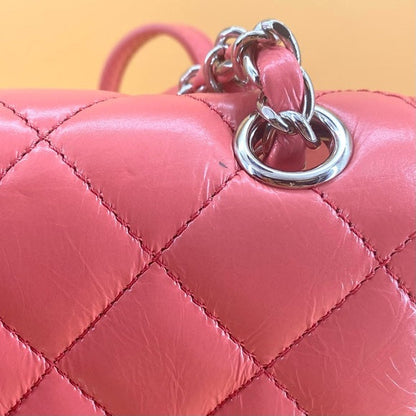 CHANEL Leather and PVC Vanity Flap Backpack BagTWS