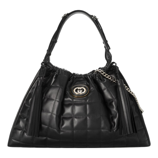 (WMNS) Gucci Deco Medium Tote Bag 'Black' 746210-DAAAN-1000