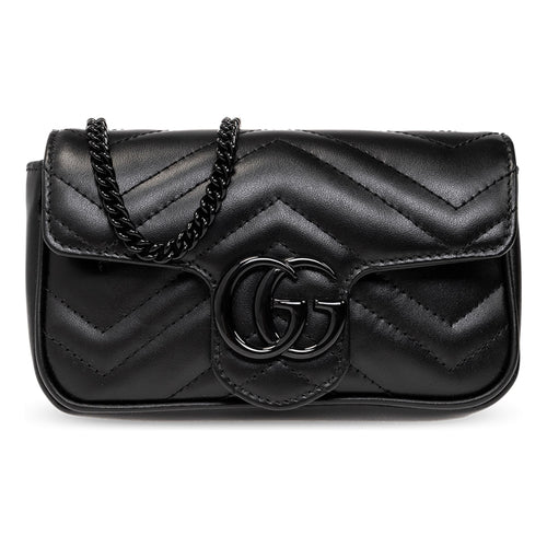 (WMNS) Gucci GG Marmont Matelasse Super Mini Bag 'Black' 476433-AABZK-1000