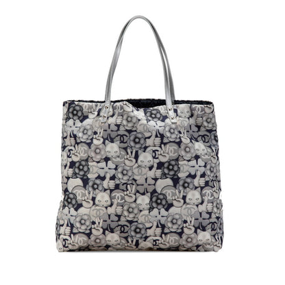 Chanel Nylon Leather Choupette Coco Mark Tote Bag