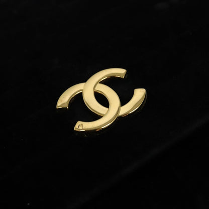 CHANEL Chain Shoulder Bag Velor Black Gold CC mr973