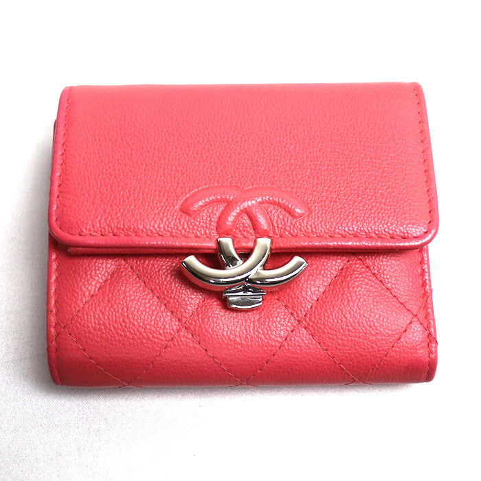 Chanel Matelasse Small Flap Wallet Pink