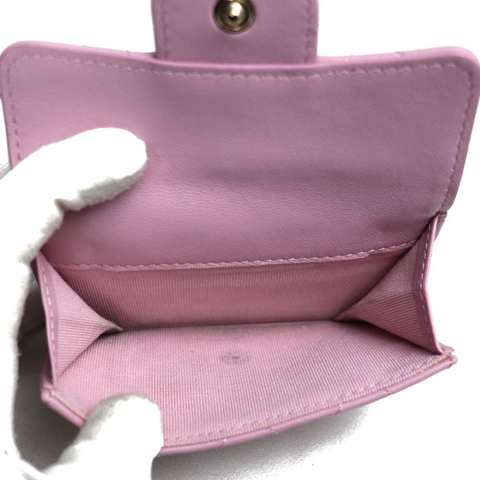 Chanel Matelasse Classic Small Flap Wallet Pink