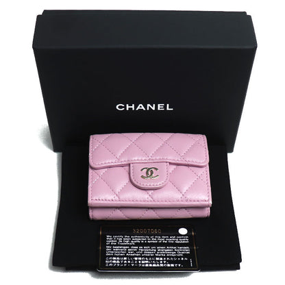 Chanel Matelasse Classic Small Flap Wallet Pink