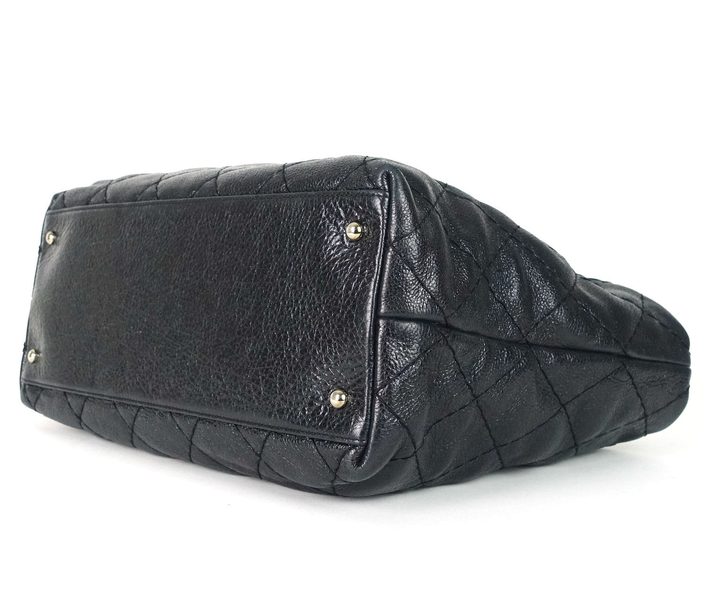CHANEL On The Road Glazed Calfskin Leather Tote Bag