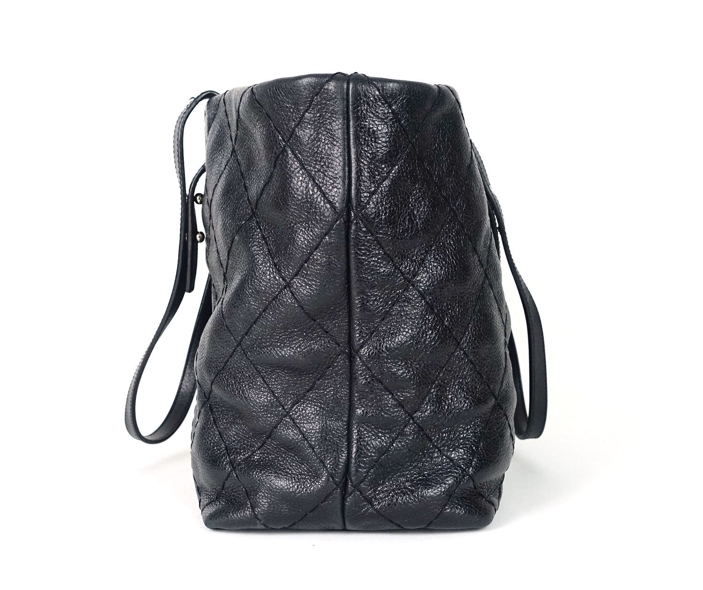CHANEL On The Road Glazed Calfskin Leather Tote Bag