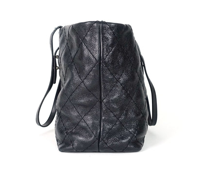 CHANEL On The Road Glazed Calfskin Leather Tote Bag