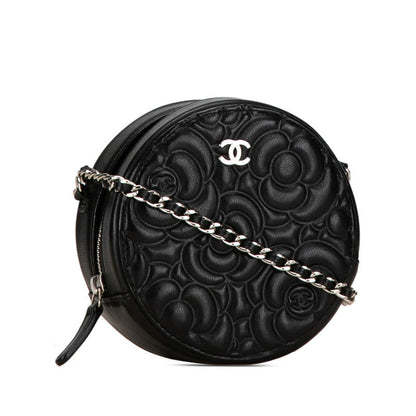 Chanel Camellia Round Mini Chain Shoulder Bag