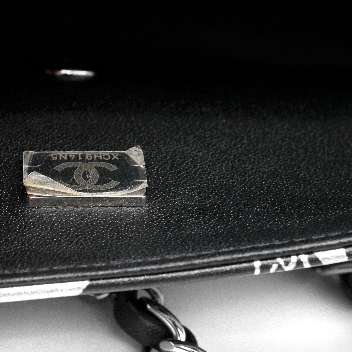 Chanel Black and Silver Lambskin Limited Edition Mini Classic