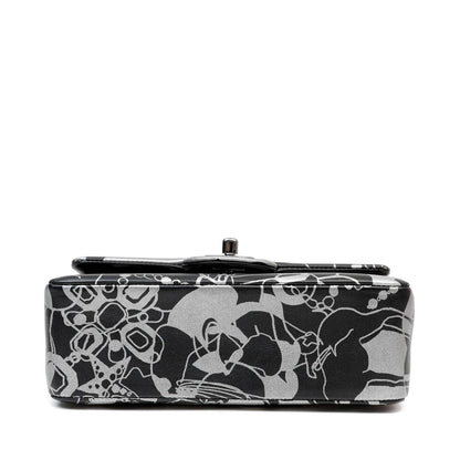 Chanel Black and Silver Lambskin Limited Edition Mini Classic