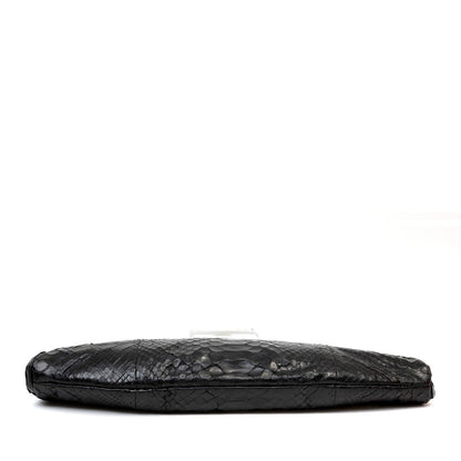 Chanel Python Clutch w/ Cast Resin Top