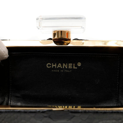 Chanel Python Clutch w/ Cast Resin Top