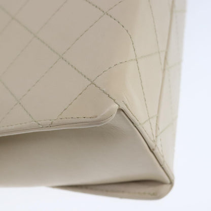 CHANEL Shoulder Bag Lamb Skin Beige Gold CC PP014
