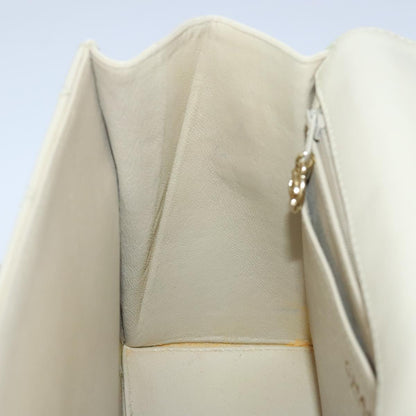 CHANEL Shoulder Bag Lamb Skin Beige Gold CC PP014