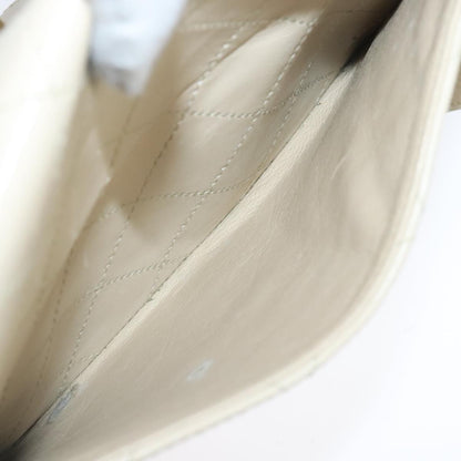 CHANEL Shoulder Bag Lamb Skin Beige Gold CC PP014