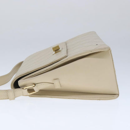 CHANEL Shoulder Bag Lamb Skin Beige Gold CC PP014