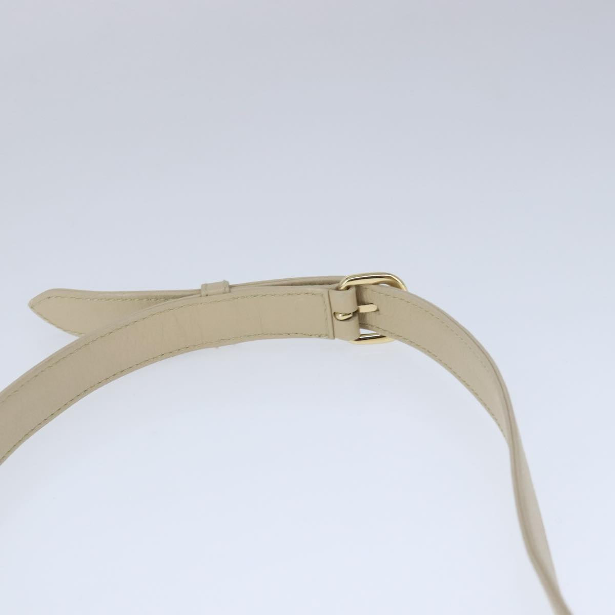CHANEL Shoulder Bag Lamb Skin Beige Gold CC PP014
