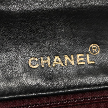 CHANEL Mini Materasse 17 Chain Shoulder Bag Lamb Skin Black Gold CC PP025