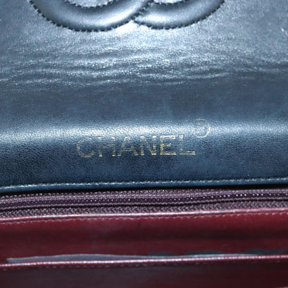 CHANEL Mini Materasse 17 Chain Hand Bag Lamb Skin Black Gold CC PP027