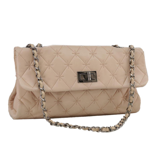 CHANEL Matelasse Chain Shoulder Bag Caviar Skin Pink CC PP047