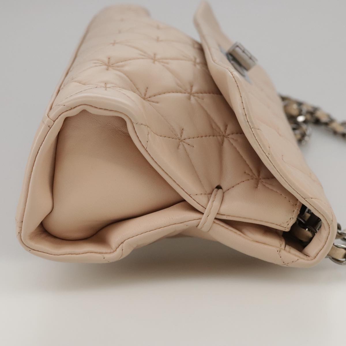 CHANEL Matelasse Chain Shoulder Bag Caviar Skin Pink CC PP047