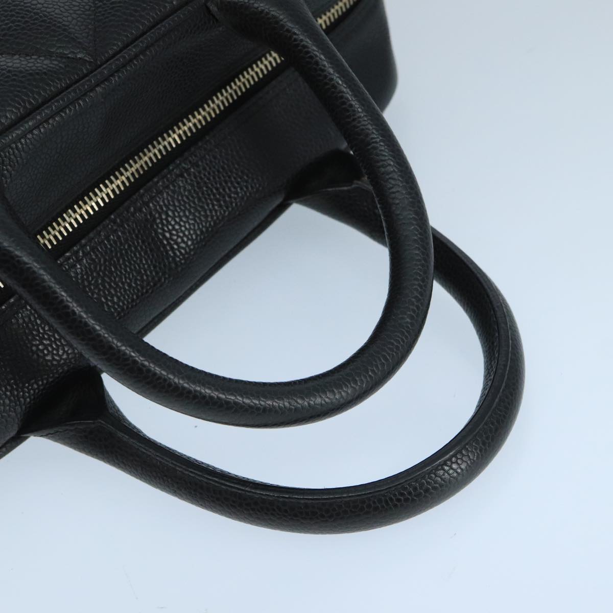 CHANEL Matelasse Hand Bag Caviar Skin Black CC PP100A