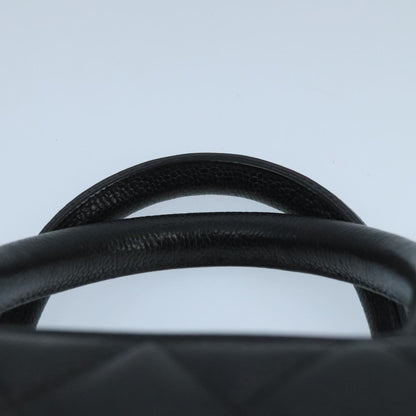 CHANEL Matelasse Hand Bag Caviar Skin Black CC PP100A