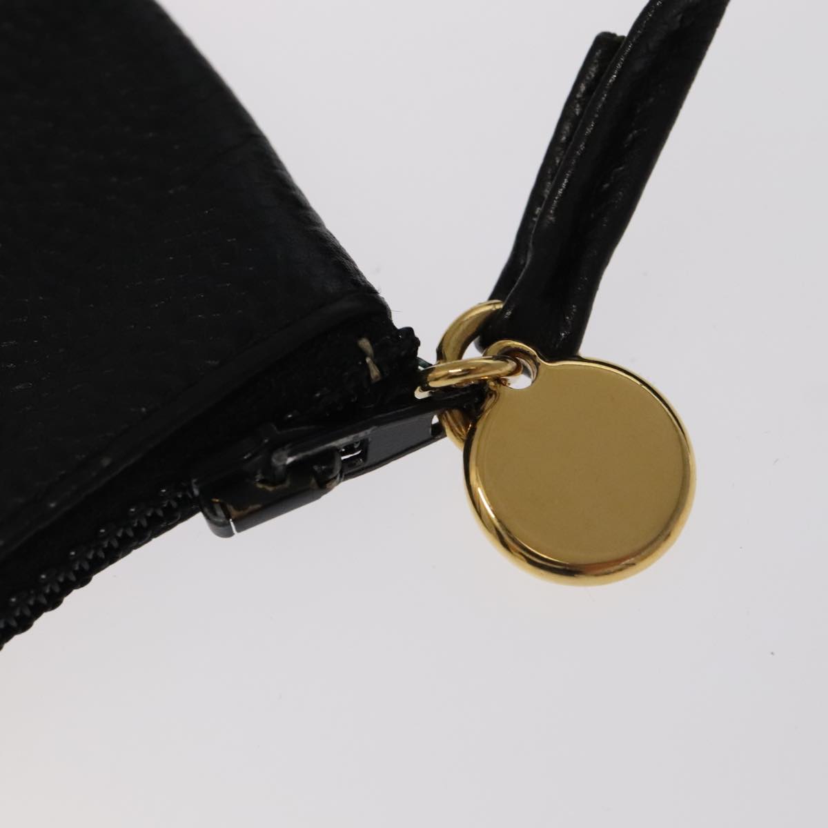 CHANEL Chain Shoulder Bag Caviar Skin Black Gold CC PP101