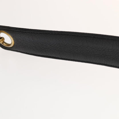CHANEL Chain Shoulder Bag Caviar Skin Black Gold CC PP101