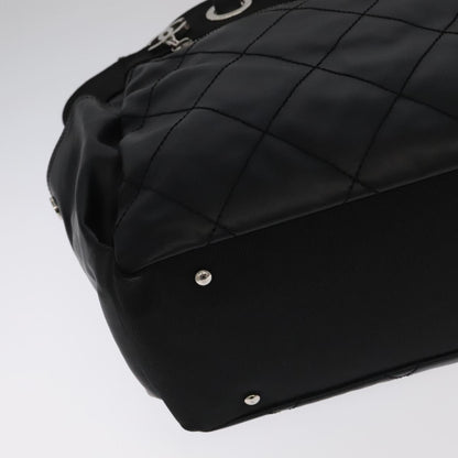 CHANEL Matelasse Tote Bag Leather PVC Black Gold CC PP103