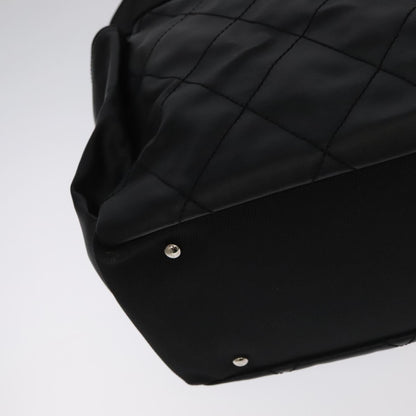 CHANEL Matelasse Tote Bag Leather PVC Black Gold CC PP103