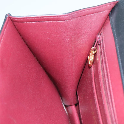 CHANEL Matelasse Hand Bag Lamb Skin Black CC PP131