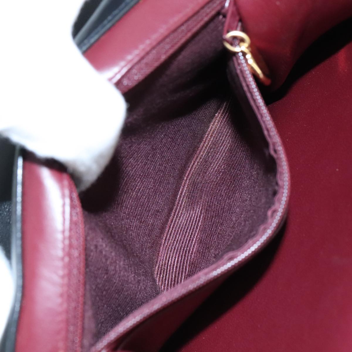 CHANEL Matelasse Hand Bag Lamb Skin Black CC PP131