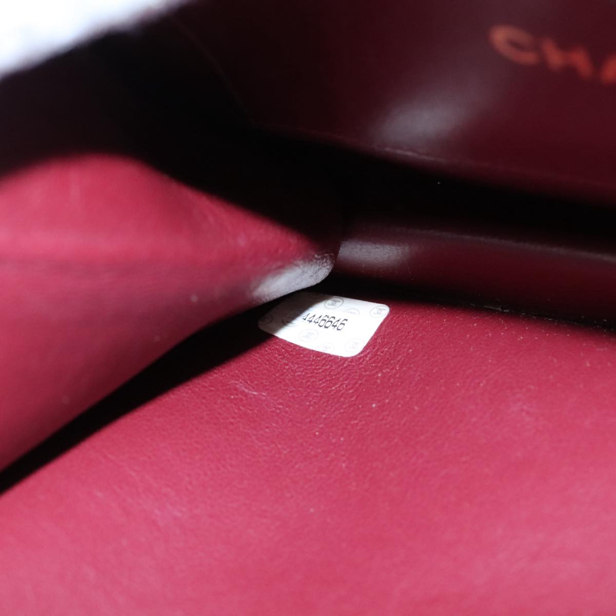 CHANEL Matelasse Hand Bag Lamb Skin Black CC PP131