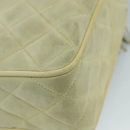 CHANEL Matelasse Chain Shoulder Bag Cotton Green Gold CC PP142