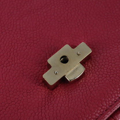 CHANEL Matelasse Chain Shoulder Bag Caviar Skin Pink CC PP143A