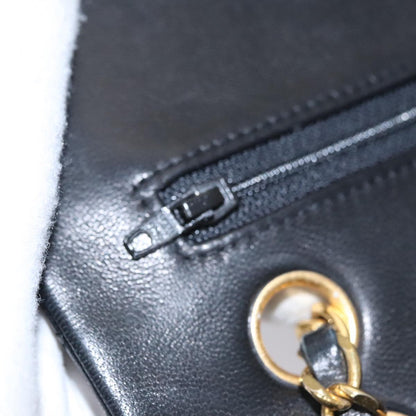 CHANEL Matelasse 23  Chain Shoulder Bag Lamb Skin Black Gold CC PP162