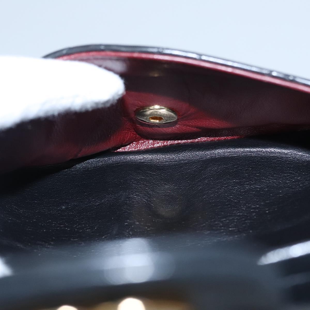 CHANEL Matelasse 23  Chain Shoulder Bag Lamb Skin Black Gold CC PP162
