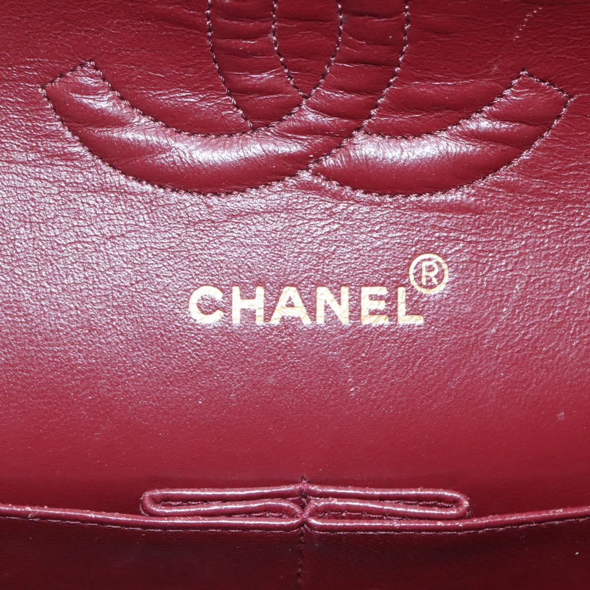 CHANEL Matelasse Chain Shoulder Bag Lamb Skin Black CC PP175