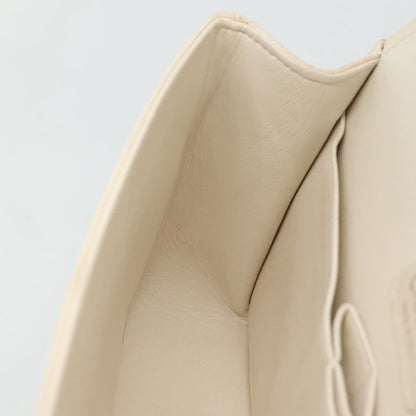 CHANEL Matelasse Chain Shoulder Bag Caviar Skin White CC PP179